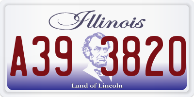 IL license plate A393820