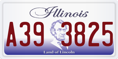 IL license plate A393825