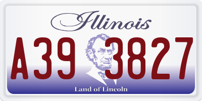 IL license plate A393827