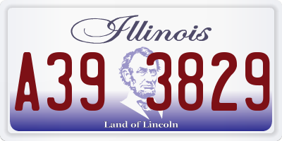 IL license plate A393829