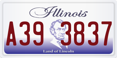 IL license plate A393837