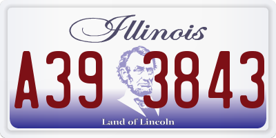 IL license plate A393843
