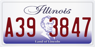 IL license plate A393847