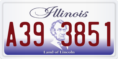 IL license plate A393851