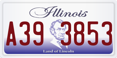 IL license plate A393853