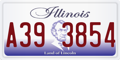 IL license plate A393854