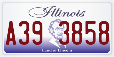 IL license plate A393858