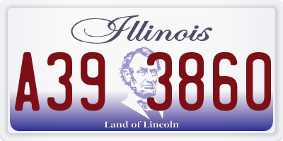 IL license plate A393860