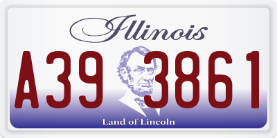 IL license plate A393861