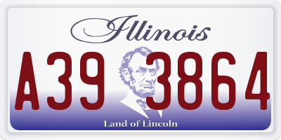 IL license plate A393864