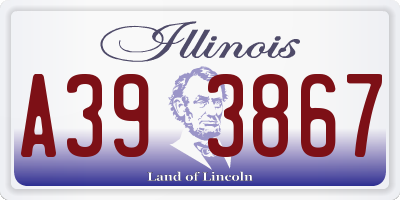 IL license plate A393867