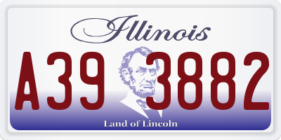 IL license plate A393882