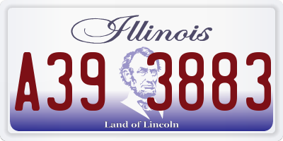 IL license plate A393883