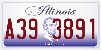 IL license plate A393891