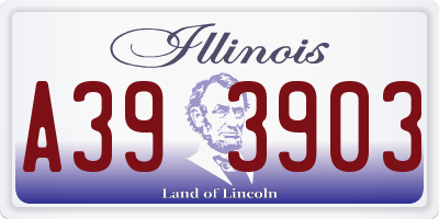 IL license plate A393903