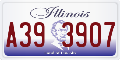 IL license plate A393907