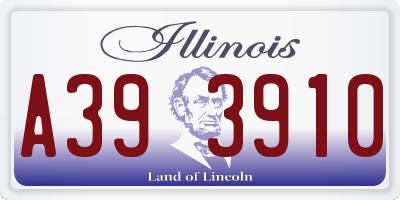 IL license plate A393910