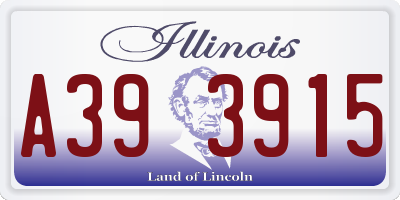 IL license plate A393915