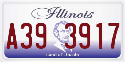 IL license plate A393917