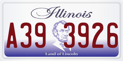 IL license plate A393926