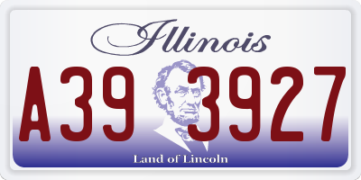 IL license plate A393927