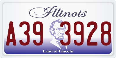 IL license plate A393928