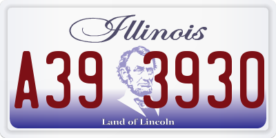 IL license plate A393930