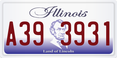 IL license plate A393931