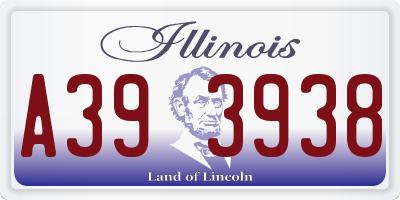 IL license plate A393938