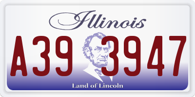 IL license plate A393947
