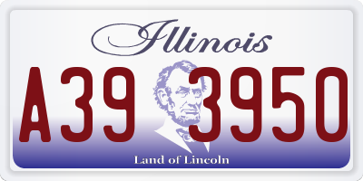 IL license plate A393950