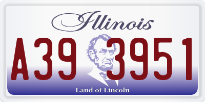 IL license plate A393951