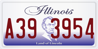 IL license plate A393954
