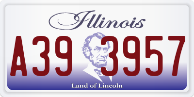 IL license plate A393957