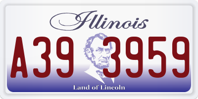 IL license plate A393959