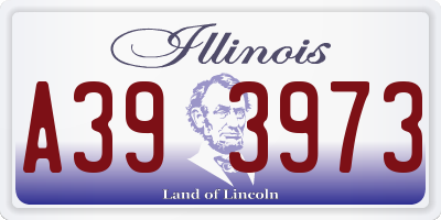 IL license plate A393973