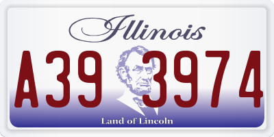 IL license plate A393974