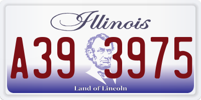 IL license plate A393975