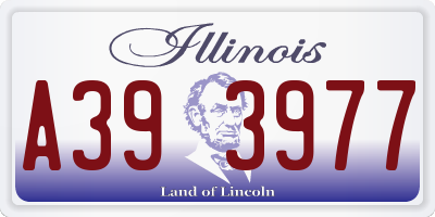 IL license plate A393977