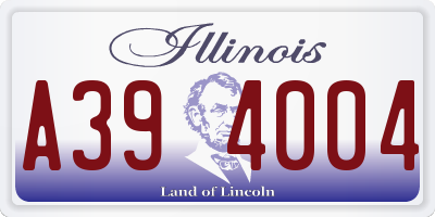IL license plate A394004