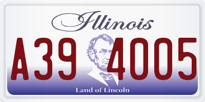IL license plate A394005