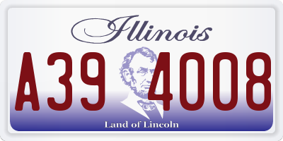IL license plate A394008