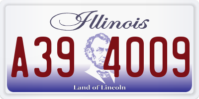 IL license plate A394009