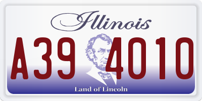 IL license plate A394010