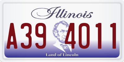 IL license plate A394011