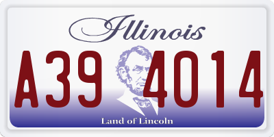 IL license plate A394014