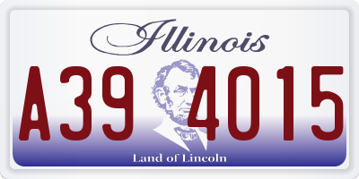 IL license plate A394015