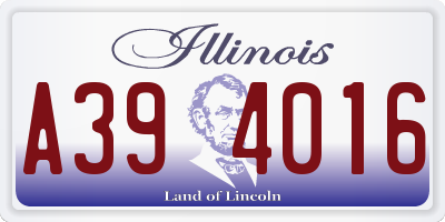 IL license plate A394016