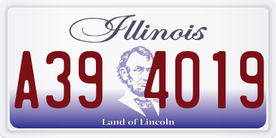 IL license plate A394019