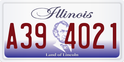 IL license plate A394021